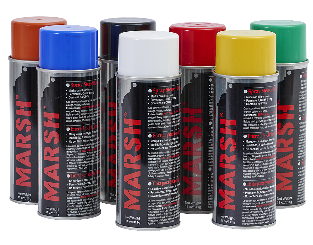 Industrial spray inks