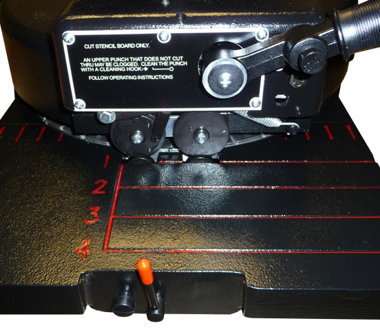 Front handle area of Marsh stencil cutter