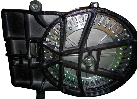 Detailed underside components of Marsh stencil cutter